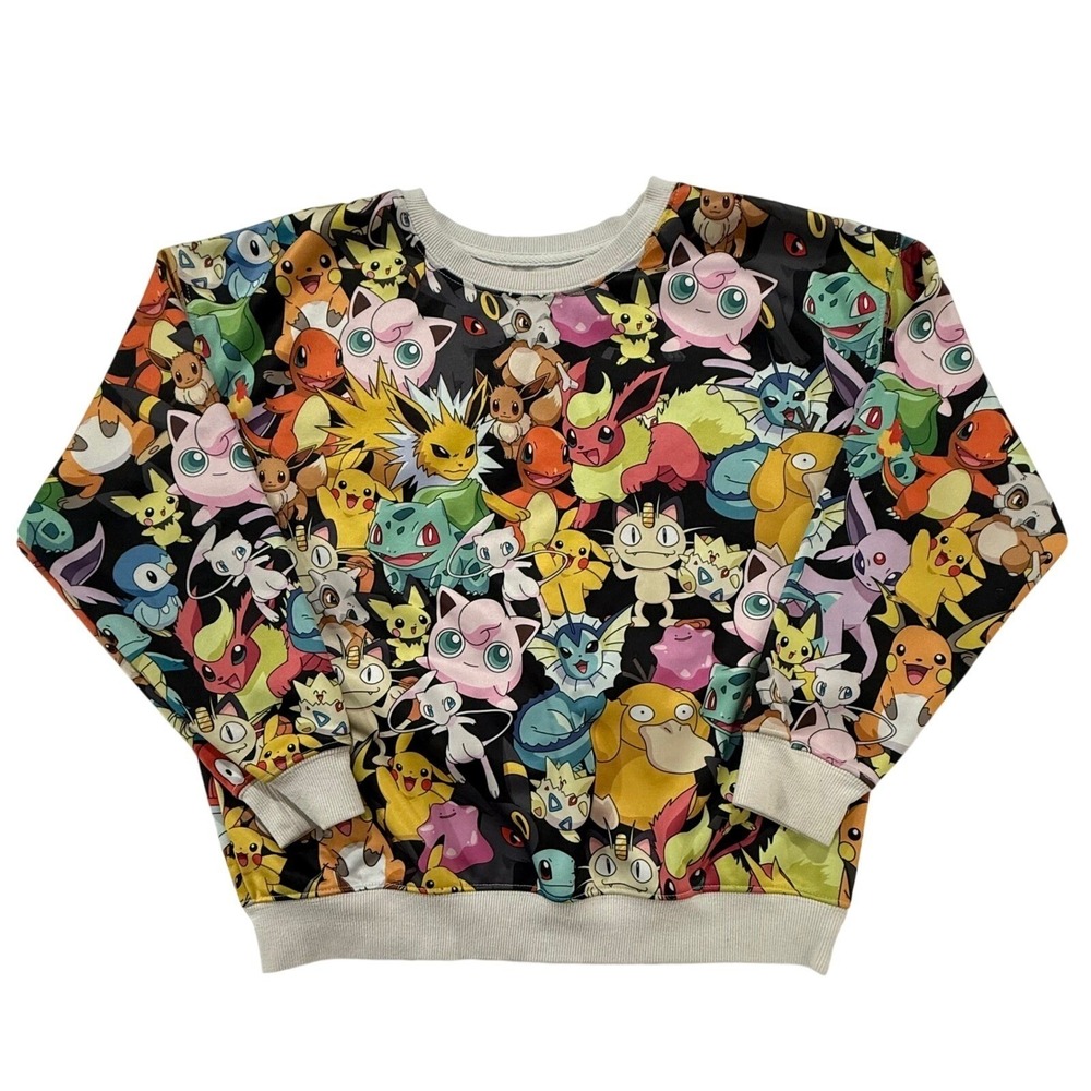 Pokemon All Over Print Crewneck Sweatshirt 2019 Size 13/14 24